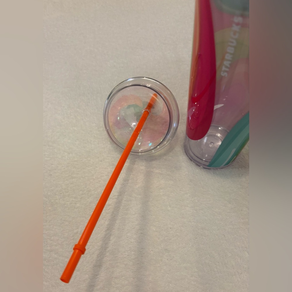 Starbucks Rainbow Swirl Dome Reusable Cup - Picture 7 of 10
